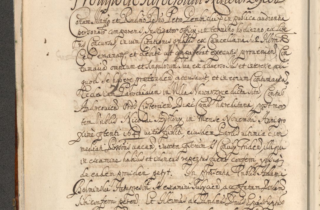 Zdjęcie nr 20 dla obiektu archiwalnego: Acta actorum, decretorum, sententiarum, erectionum, confirmationum, institutionum, resignationum, constitutionum, provisionum, quietationum, submissionum, protestationum, substitutionum R. D. Petri Gembicki, episcopi Cracoviensis, ducis Severiae in a. D. 1650 et 1651 acticatorum. Volumen V