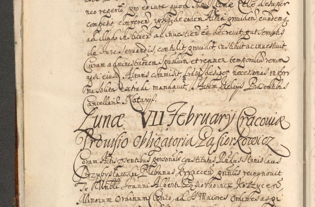 Zdjęcie nr 22 dla obiektu archiwalnego: Acta actorum, decretorum, sententiarum, erectionum, confirmationum, institutionum, resignationum, constitutionum, provisionum, quietationum, submissionum, protestationum, substitutionum R. D. Petri Gembicki, episcopi Cracoviensis, ducis Severiae in a. D. 1650 et 1651 acticatorum. Volumen V