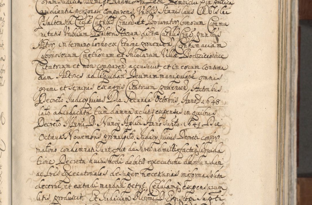 Zdjęcie nr 23 dla obiektu archiwalnego: Acta actorum, decretorum, sententiarum, erectionum, confirmationum, institutionum, resignationum, constitutionum, provisionum, quietationum, submissionum, protestationum, substitutionum R. D. Petri Gembicki, episcopi Cracoviensis, ducis Severiae in a. D. 1650 et 1651 acticatorum. Volumen V