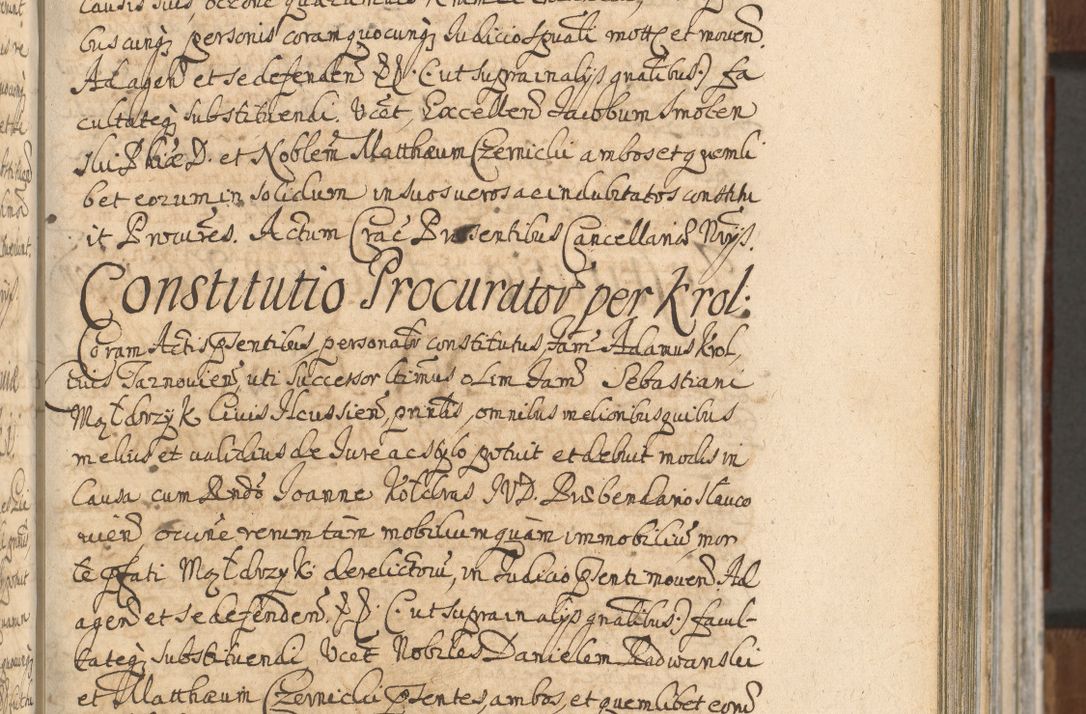 Zdjęcie nr 395 dla obiektu archiwalnego: Acta actorum, decretorum, sententiarum, erectionum, confirmationum, institutionum, resignationum, constitutionum, provisionum, quietationum, submissionum, protestationum, substitutionum R. D. Petri Gembicki, episcopi Cracoviensis, ducis Severiae in a. D. 1650 et 1651 acticatorum. Volumen V