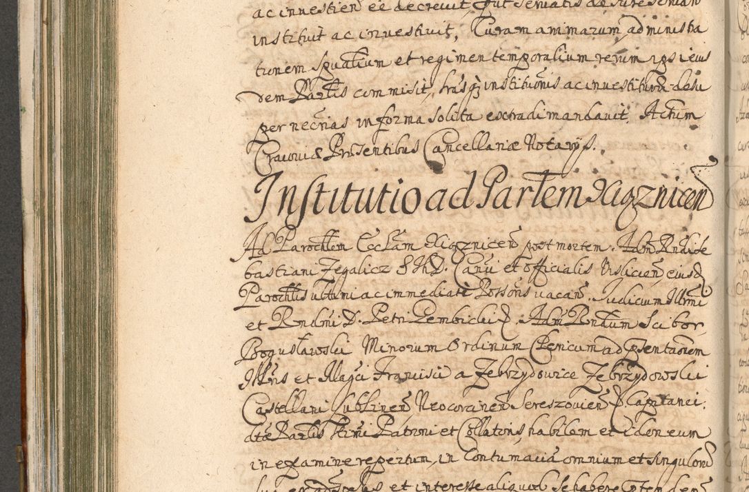 Zdjęcie nr 396 dla obiektu archiwalnego: Acta actorum, decretorum, sententiarum, erectionum, confirmationum, institutionum, resignationum, constitutionum, provisionum, quietationum, submissionum, protestationum, substitutionum R. D. Petri Gembicki, episcopi Cracoviensis, ducis Severiae in a. D. 1650 et 1651 acticatorum. Volumen V