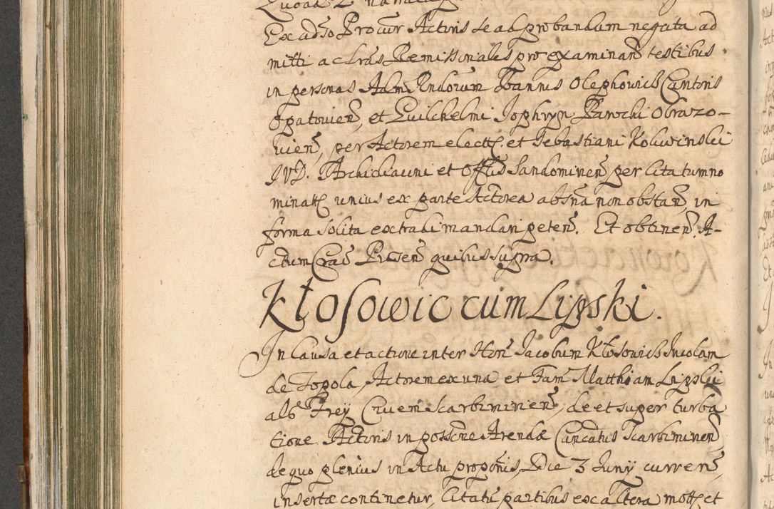 Zdjęcie nr 388 dla obiektu archiwalnego: Acta actorum, decretorum, sententiarum, erectionum, confirmationum, institutionum, resignationum, constitutionum, provisionum, quietationum, submissionum, protestationum, substitutionum R. D. Petri Gembicki, episcopi Cracoviensis, ducis Severiae in a. D. 1650 et 1651 acticatorum. Volumen V