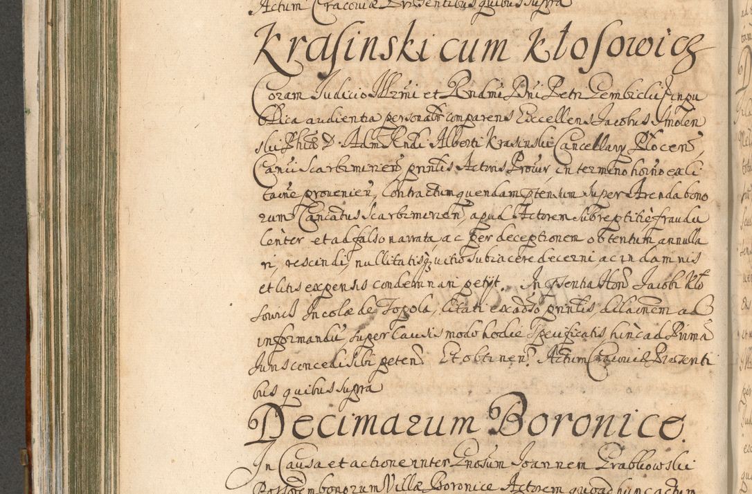 Zdjęcie nr 380 dla obiektu archiwalnego: Acta actorum, decretorum, sententiarum, erectionum, confirmationum, institutionum, resignationum, constitutionum, provisionum, quietationum, submissionum, protestationum, substitutionum R. D. Petri Gembicki, episcopi Cracoviensis, ducis Severiae in a. D. 1650 et 1651 acticatorum. Volumen V