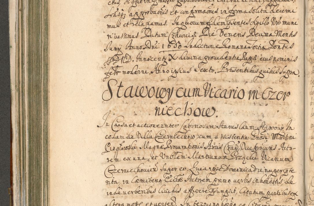 Zdjęcie nr 384 dla obiektu archiwalnego: Acta actorum, decretorum, sententiarum, erectionum, confirmationum, institutionum, resignationum, constitutionum, provisionum, quietationum, submissionum, protestationum, substitutionum R. D. Petri Gembicki, episcopi Cracoviensis, ducis Severiae in a. D. 1650 et 1651 acticatorum. Volumen V