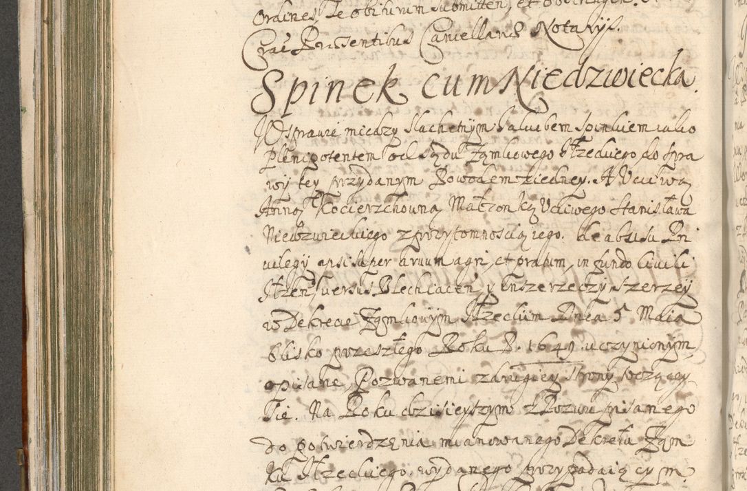Zdjęcie nr 364 dla obiektu archiwalnego: Acta actorum, decretorum, sententiarum, erectionum, confirmationum, institutionum, resignationum, constitutionum, provisionum, quietationum, submissionum, protestationum, substitutionum R. D. Petri Gembicki, episcopi Cracoviensis, ducis Severiae in a. D. 1650 et 1651 acticatorum. Volumen V