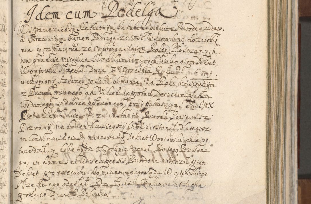 Zdjęcie nr 365 dla obiektu archiwalnego: Acta actorum, decretorum, sententiarum, erectionum, confirmationum, institutionum, resignationum, constitutionum, provisionum, quietationum, submissionum, protestationum, substitutionum R. D. Petri Gembicki, episcopi Cracoviensis, ducis Severiae in a. D. 1650 et 1651 acticatorum. Volumen V