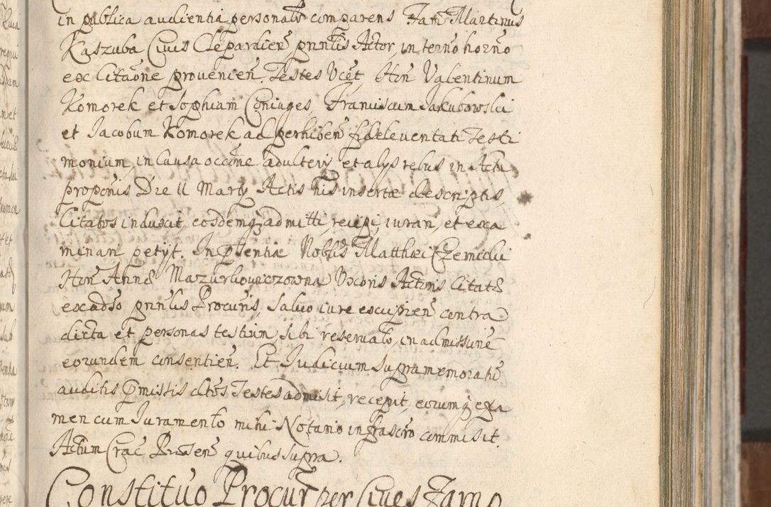 Zdjęcie nr 347 dla obiektu archiwalnego: Acta actorum, decretorum, sententiarum, erectionum, confirmationum, institutionum, resignationum, constitutionum, provisionum, quietationum, submissionum, protestationum, substitutionum R. D. Petri Gembicki, episcopi Cracoviensis, ducis Severiae in a. D. 1650 et 1651 acticatorum. Volumen V
