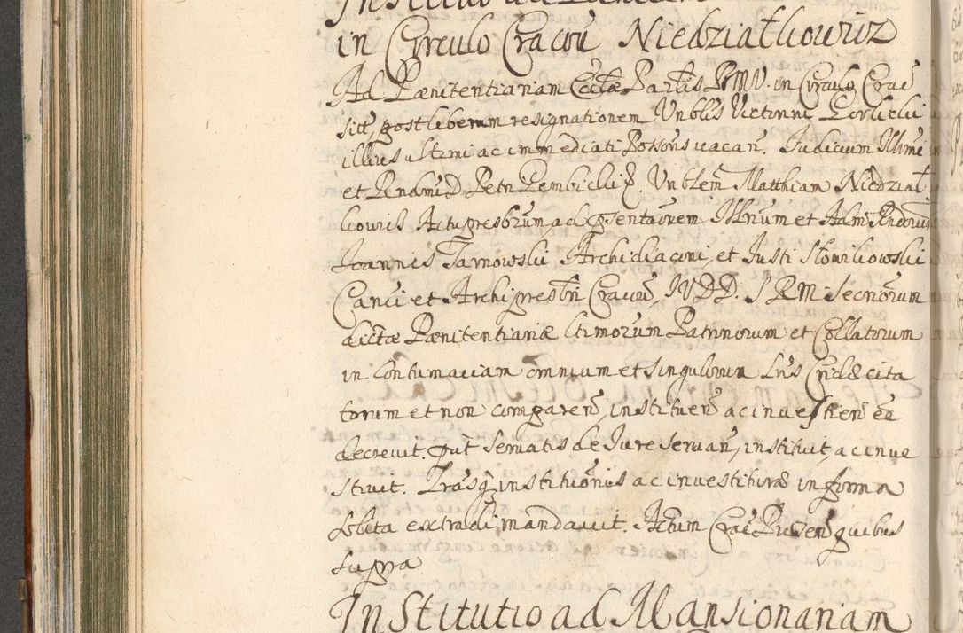 Zdjęcie nr 344 dla obiektu archiwalnego: Acta actorum, decretorum, sententiarum, erectionum, confirmationum, institutionum, resignationum, constitutionum, provisionum, quietationum, submissionum, protestationum, substitutionum R. D. Petri Gembicki, episcopi Cracoviensis, ducis Severiae in a. D. 1650 et 1651 acticatorum. Volumen V
