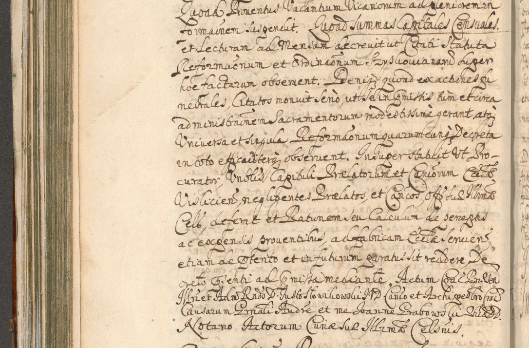 Zdjęcie nr 306 dla obiektu archiwalnego: Acta actorum, decretorum, sententiarum, erectionum, confirmationum, institutionum, resignationum, constitutionum, provisionum, quietationum, submissionum, protestationum, substitutionum R. D. Petri Gembicki, episcopi Cracoviensis, ducis Severiae in a. D. 1650 et 1651 acticatorum. Volumen V