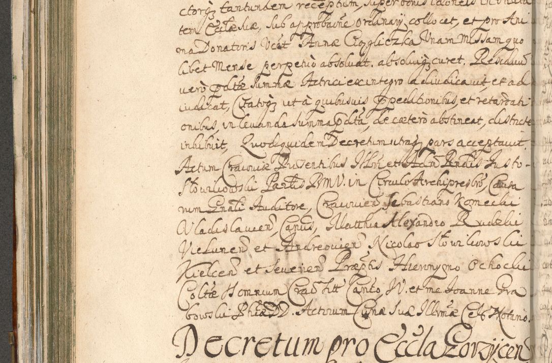 Zdjęcie nr 296 dla obiektu archiwalnego: Acta actorum, decretorum, sententiarum, erectionum, confirmationum, institutionum, resignationum, constitutionum, provisionum, quietationum, submissionum, protestationum, substitutionum R. D. Petri Gembicki, episcopi Cracoviensis, ducis Severiae in a. D. 1650 et 1651 acticatorum. Volumen V