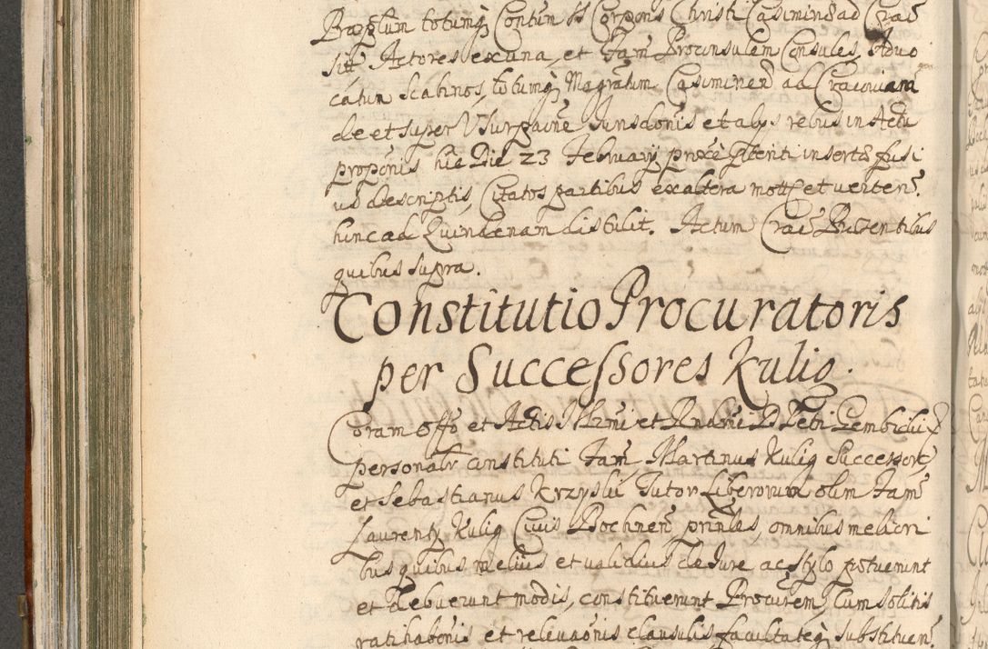 Zdjęcie nr 294 dla obiektu archiwalnego: Acta actorum, decretorum, sententiarum, erectionum, confirmationum, institutionum, resignationum, constitutionum, provisionum, quietationum, submissionum, protestationum, substitutionum R. D. Petri Gembicki, episcopi Cracoviensis, ducis Severiae in a. D. 1650 et 1651 acticatorum. Volumen V