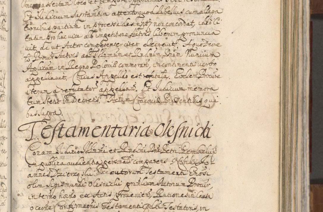 Zdjęcie nr 293 dla obiektu archiwalnego: Acta actorum, decretorum, sententiarum, erectionum, confirmationum, institutionum, resignationum, constitutionum, provisionum, quietationum, submissionum, protestationum, substitutionum R. D. Petri Gembicki, episcopi Cracoviensis, ducis Severiae in a. D. 1650 et 1651 acticatorum. Volumen V