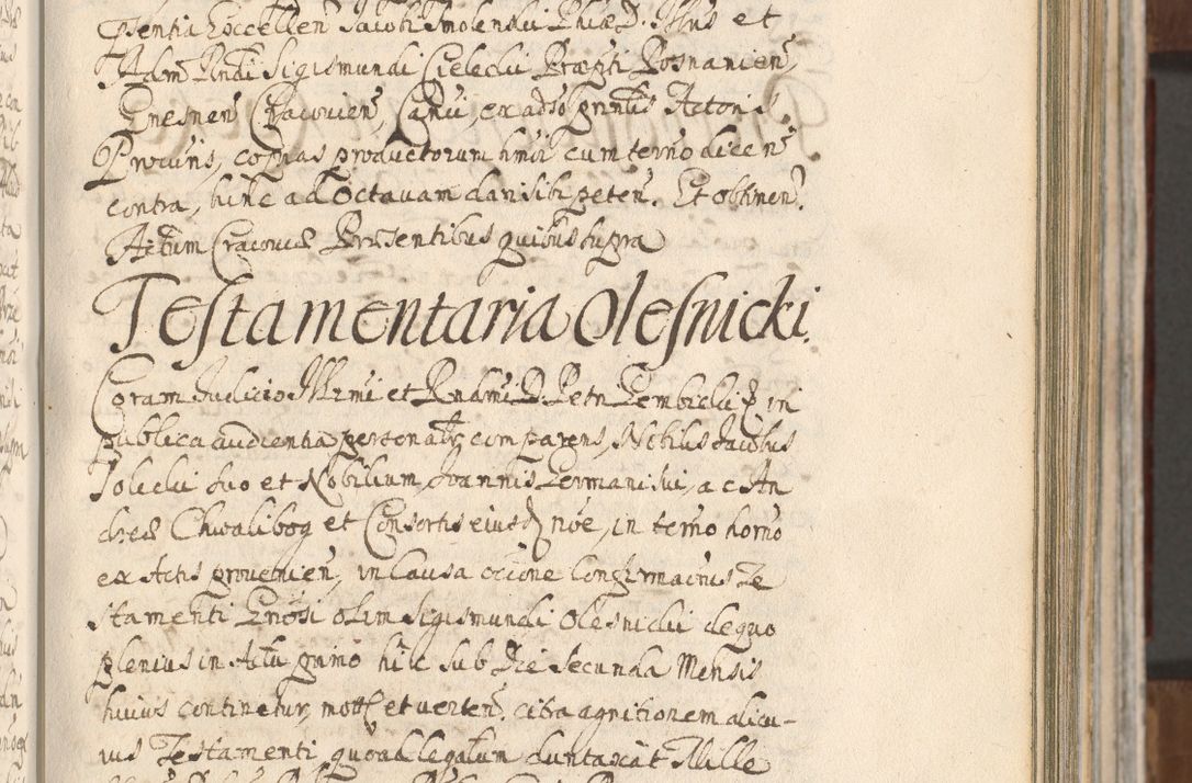 Zdjęcie nr 287 dla obiektu archiwalnego: Acta actorum, decretorum, sententiarum, erectionum, confirmationum, institutionum, resignationum, constitutionum, provisionum, quietationum, submissionum, protestationum, substitutionum R. D. Petri Gembicki, episcopi Cracoviensis, ducis Severiae in a. D. 1650 et 1651 acticatorum. Volumen V