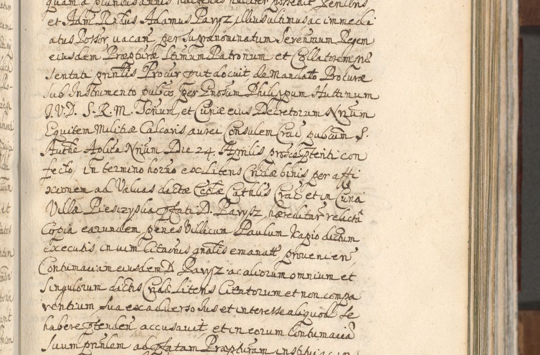 Zdjęcie nr 277 dla obiektu archiwalnego: Acta actorum, decretorum, sententiarum, erectionum, confirmationum, institutionum, resignationum, constitutionum, provisionum, quietationum, submissionum, protestationum, substitutionum R. D. Petri Gembicki, episcopi Cracoviensis, ducis Severiae in a. D. 1650 et 1651 acticatorum. Volumen V