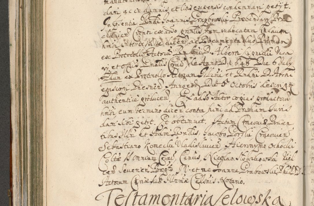 Zdjęcie nr 280 dla obiektu archiwalnego: Acta actorum, decretorum, sententiarum, erectionum, confirmationum, institutionum, resignationum, constitutionum, provisionum, quietationum, submissionum, protestationum, substitutionum R. D. Petri Gembicki, episcopi Cracoviensis, ducis Severiae in a. D. 1650 et 1651 acticatorum. Volumen V