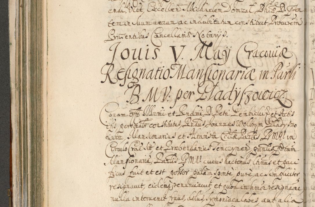 Zdjęcie nr 272 dla obiektu archiwalnego: Acta actorum, decretorum, sententiarum, erectionum, confirmationum, institutionum, resignationum, constitutionum, provisionum, quietationum, submissionum, protestationum, substitutionum R. D. Petri Gembicki, episcopi Cracoviensis, ducis Severiae in a. D. 1650 et 1651 acticatorum. Volumen V