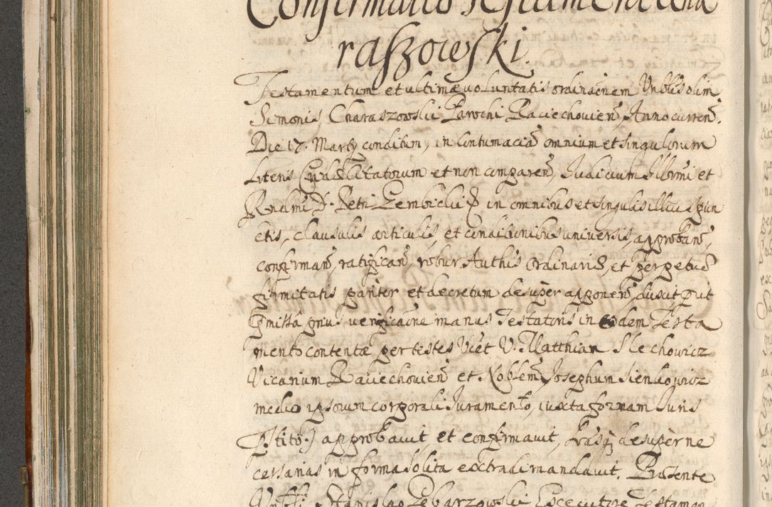 Zdjęcie nr 258 dla obiektu archiwalnego: Acta actorum, decretorum, sententiarum, erectionum, confirmationum, institutionum, resignationum, constitutionum, provisionum, quietationum, submissionum, protestationum, substitutionum R. D. Petri Gembicki, episcopi Cracoviensis, ducis Severiae in a. D. 1650 et 1651 acticatorum. Volumen V