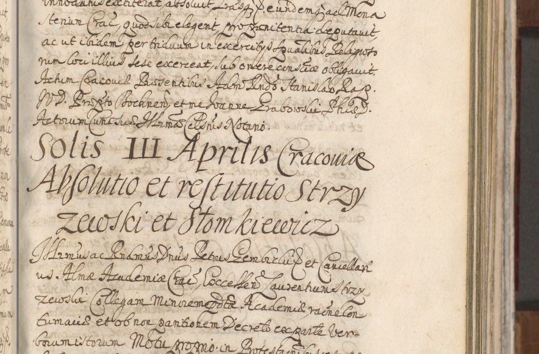 Zdjęcie nr 241 dla obiektu archiwalnego: Acta actorum, decretorum, sententiarum, erectionum, confirmationum, institutionum, resignationum, constitutionum, provisionum, quietationum, submissionum, protestationum, substitutionum R. D. Petri Gembicki, episcopi Cracoviensis, ducis Severiae in a. D. 1650 et 1651 acticatorum. Volumen V