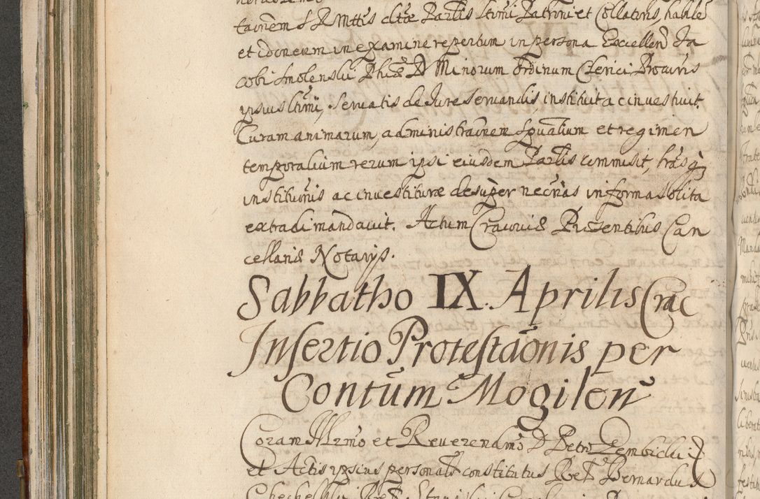 Zdjęcie nr 244 dla obiektu archiwalnego: Acta actorum, decretorum, sententiarum, erectionum, confirmationum, institutionum, resignationum, constitutionum, provisionum, quietationum, submissionum, protestationum, substitutionum R. D. Petri Gembicki, episcopi Cracoviensis, ducis Severiae in a. D. 1650 et 1651 acticatorum. Volumen V