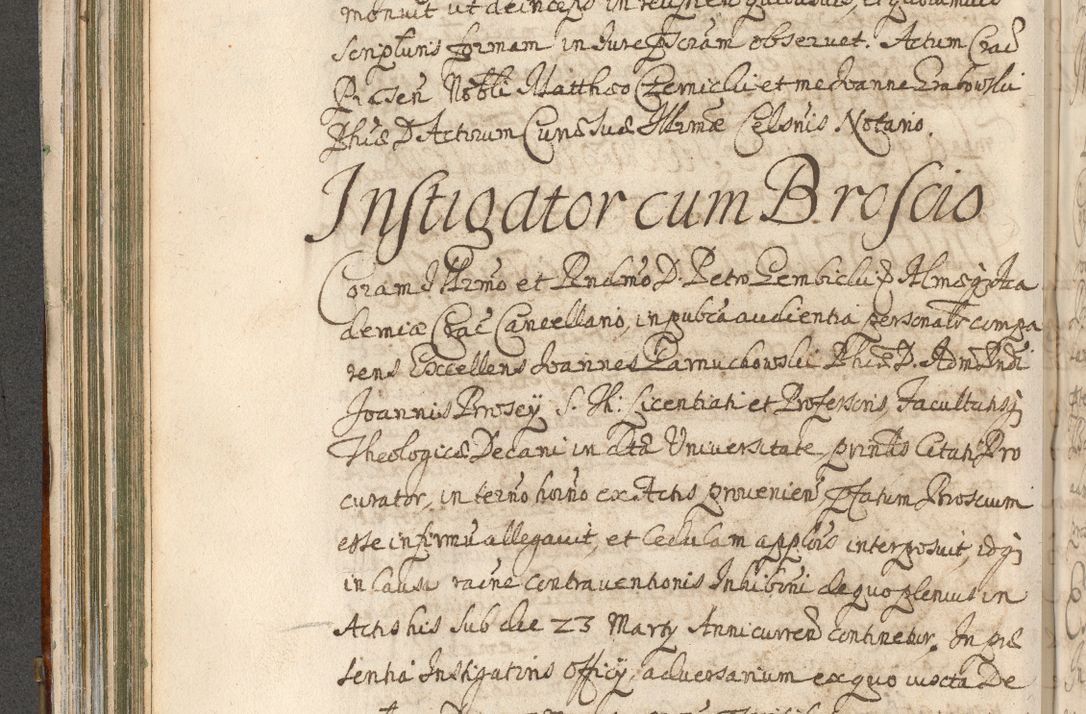 Zdjęcie nr 234 dla obiektu archiwalnego: Acta actorum, decretorum, sententiarum, erectionum, confirmationum, institutionum, resignationum, constitutionum, provisionum, quietationum, submissionum, protestationum, substitutionum R. D. Petri Gembicki, episcopi Cracoviensis, ducis Severiae in a. D. 1650 et 1651 acticatorum. Volumen V
