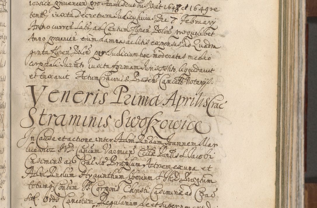 Zdjęcie nr 229 dla obiektu archiwalnego: Acta actorum, decretorum, sententiarum, erectionum, confirmationum, institutionum, resignationum, constitutionum, provisionum, quietationum, submissionum, protestationum, substitutionum R. D. Petri Gembicki, episcopi Cracoviensis, ducis Severiae in a. D. 1650 et 1651 acticatorum. Volumen V