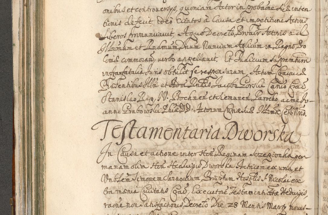 Zdjęcie nr 230 dla obiektu archiwalnego: Acta actorum, decretorum, sententiarum, erectionum, confirmationum, institutionum, resignationum, constitutionum, provisionum, quietationum, submissionum, protestationum, substitutionum R. D. Petri Gembicki, episcopi Cracoviensis, ducis Severiae in a. D. 1650 et 1651 acticatorum. Volumen V