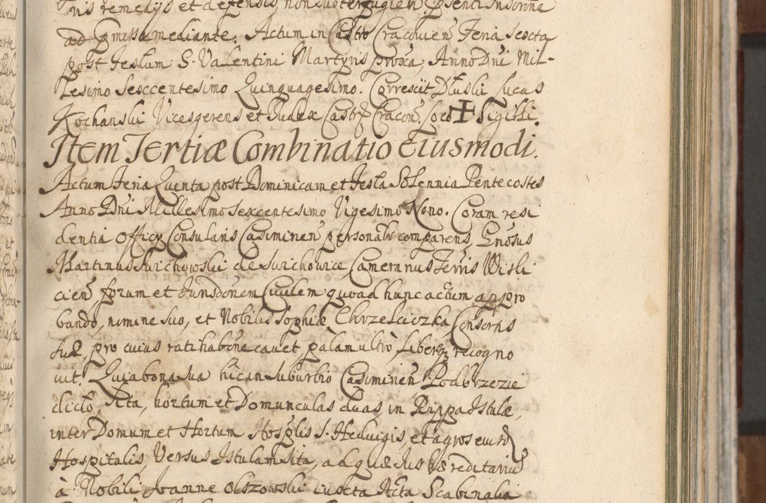 Zdjęcie nr 221 dla obiektu archiwalnego: Acta actorum, decretorum, sententiarum, erectionum, confirmationum, institutionum, resignationum, constitutionum, provisionum, quietationum, submissionum, protestationum, substitutionum R. D. Petri Gembicki, episcopi Cracoviensis, ducis Severiae in a. D. 1650 et 1651 acticatorum. Volumen V