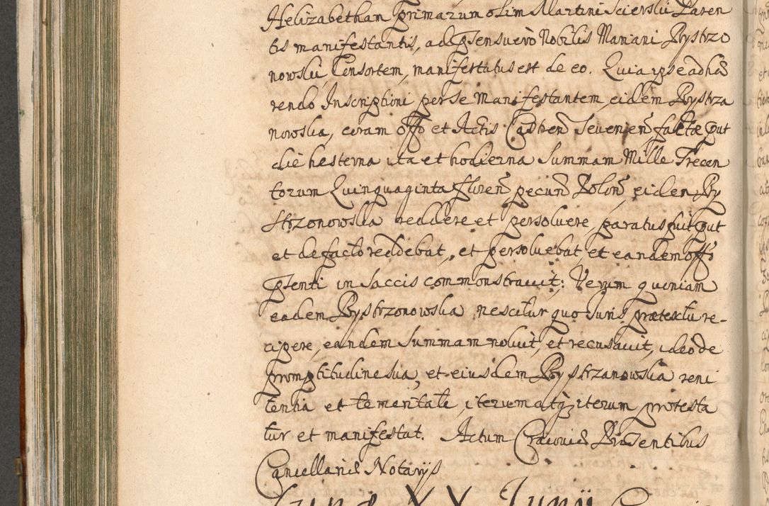 Zdjęcie nr 400 dla obiektu archiwalnego: Acta actorum, decretorum, sententiarum, erectionum, confirmationum, institutionum, resignationum, constitutionum, provisionum, quietationum, submissionum, protestationum, substitutionum R. D. Petri Gembicki, episcopi Cracoviensis, ducis Severiae in a. D. 1650 et 1651 acticatorum. Volumen V