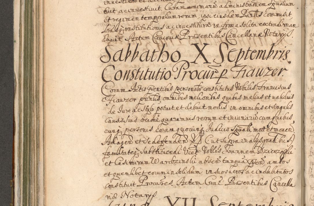 Zdjęcie nr 596 dla obiektu archiwalnego: Acta actorum, decretorum, sententiarum, erectionum, confirmationum, institutionum, resignationum, constitutionum, provisionum, quietationum, submissionum, protestationum, substitutionum R. D. Petri Gembicki, episcopi Cracoviensis, ducis Severiae in a. D. 1650 et 1651 acticatorum. Volumen V