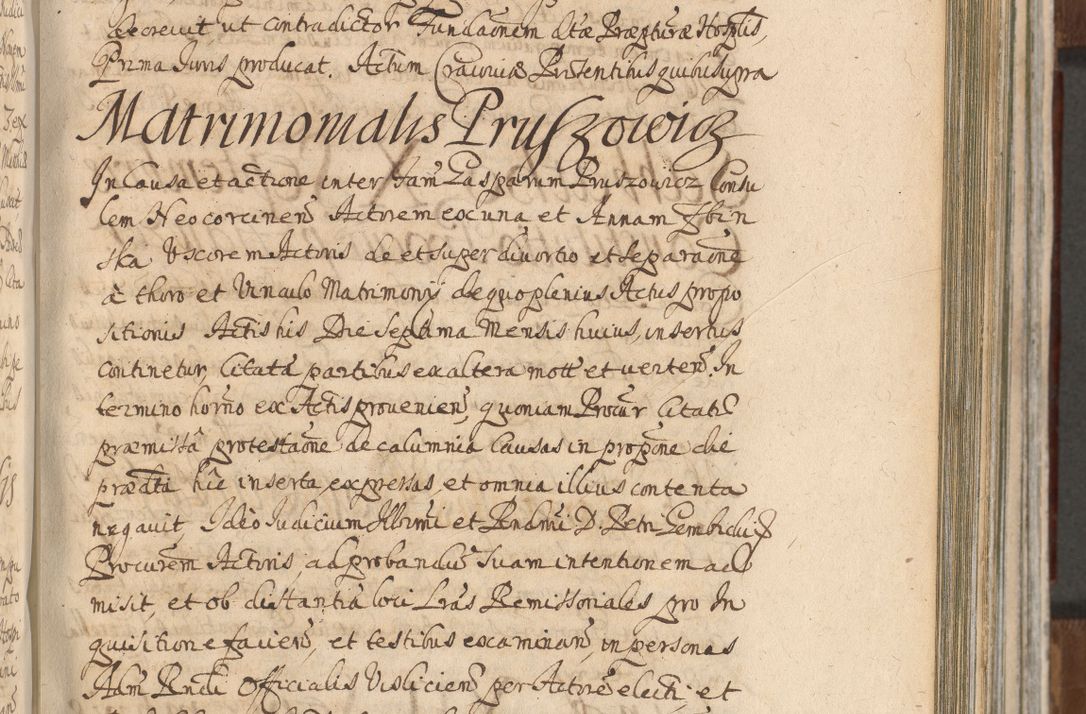 Zdjęcie nr 595 dla obiektu archiwalnego: Acta actorum, decretorum, sententiarum, erectionum, confirmationum, institutionum, resignationum, constitutionum, provisionum, quietationum, submissionum, protestationum, substitutionum R. D. Petri Gembicki, episcopi Cracoviensis, ducis Severiae in a. D. 1650 et 1651 acticatorum. Volumen V