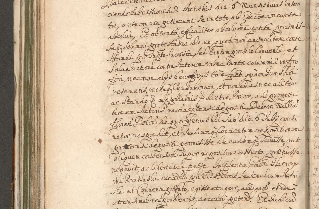 Zdjęcie nr 588 dla obiektu archiwalnego: Acta actorum, decretorum, sententiarum, erectionum, confirmationum, institutionum, resignationum, constitutionum, provisionum, quietationum, submissionum, protestationum, substitutionum R. D. Petri Gembicki, episcopi Cracoviensis, ducis Severiae in a. D. 1650 et 1651 acticatorum. Volumen V