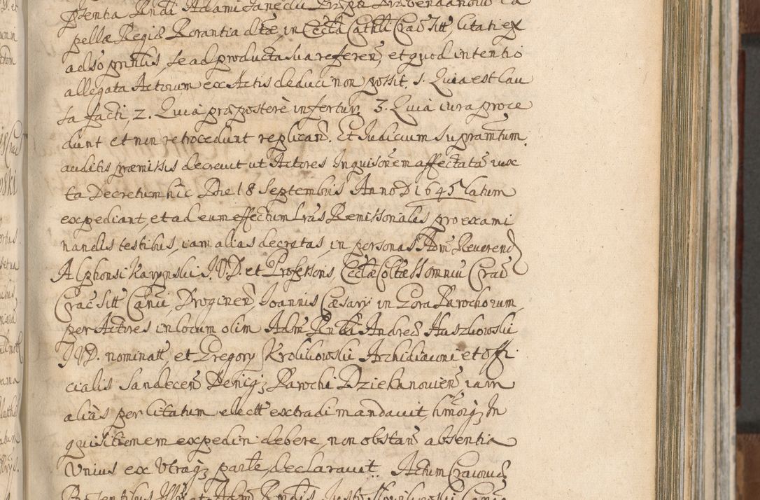 Zdjęcie nr 587 dla obiektu archiwalnego: Acta actorum, decretorum, sententiarum, erectionum, confirmationum, institutionum, resignationum, constitutionum, provisionum, quietationum, submissionum, protestationum, substitutionum R. D. Petri Gembicki, episcopi Cracoviensis, ducis Severiae in a. D. 1650 et 1651 acticatorum. Volumen V