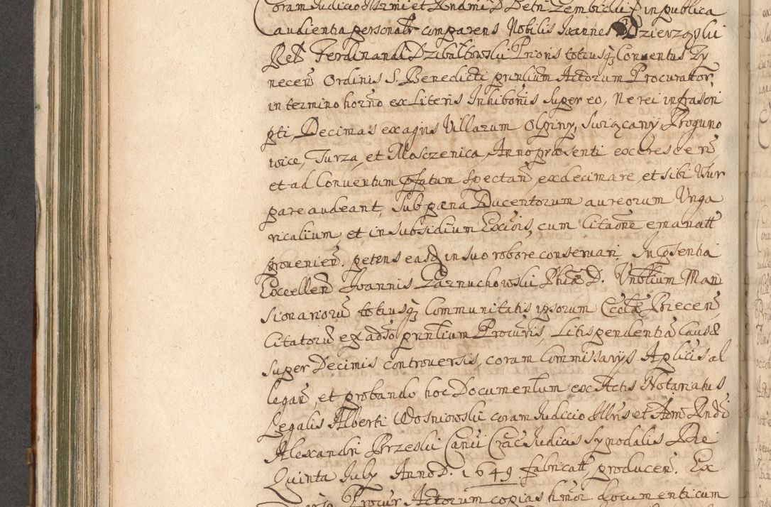 Zdjęcie nr 584 dla obiektu archiwalnego: Acta actorum, decretorum, sententiarum, erectionum, confirmationum, institutionum, resignationum, constitutionum, provisionum, quietationum, submissionum, protestationum, substitutionum R. D. Petri Gembicki, episcopi Cracoviensis, ducis Severiae in a. D. 1650 et 1651 acticatorum. Volumen V