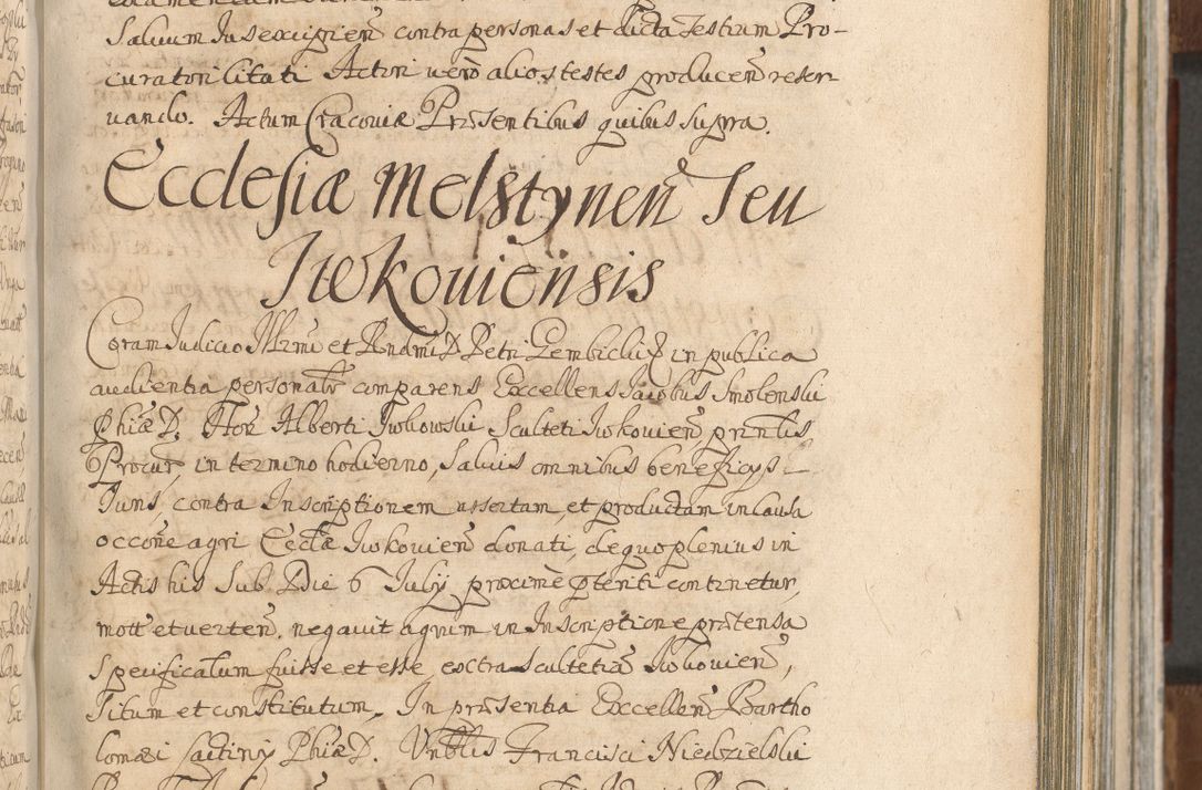 Zdjęcie nr 585 dla obiektu archiwalnego: Acta actorum, decretorum, sententiarum, erectionum, confirmationum, institutionum, resignationum, constitutionum, provisionum, quietationum, submissionum, protestationum, substitutionum R. D. Petri Gembicki, episcopi Cracoviensis, ducis Severiae in a. D. 1650 et 1651 acticatorum. Volumen V