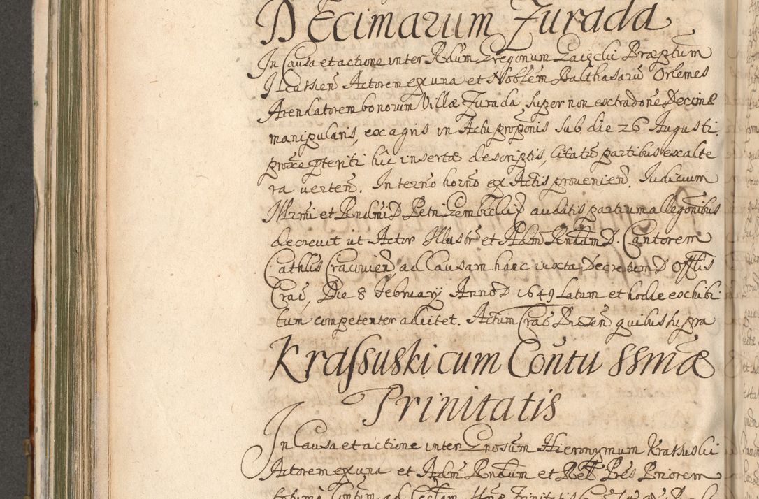 Zdjęcie nr 582 dla obiektu archiwalnego: Acta actorum, decretorum, sententiarum, erectionum, confirmationum, institutionum, resignationum, constitutionum, provisionum, quietationum, submissionum, protestationum, substitutionum R. D. Petri Gembicki, episcopi Cracoviensis, ducis Severiae in a. D. 1650 et 1651 acticatorum. Volumen V