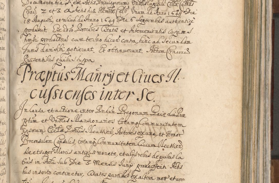 Zdjęcie nr 581 dla obiektu archiwalnego: Acta actorum, decretorum, sententiarum, erectionum, confirmationum, institutionum, resignationum, constitutionum, provisionum, quietationum, submissionum, protestationum, substitutionum R. D. Petri Gembicki, episcopi Cracoviensis, ducis Severiae in a. D. 1650 et 1651 acticatorum. Volumen V
