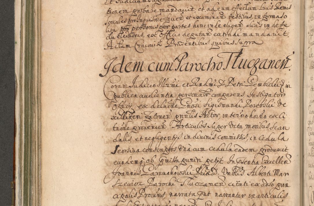 Zdjęcie nr 570 dla obiektu archiwalnego: Acta actorum, decretorum, sententiarum, erectionum, confirmationum, institutionum, resignationum, constitutionum, provisionum, quietationum, submissionum, protestationum, substitutionum R. D. Petri Gembicki, episcopi Cracoviensis, ducis Severiae in a. D. 1650 et 1651 acticatorum. Volumen V