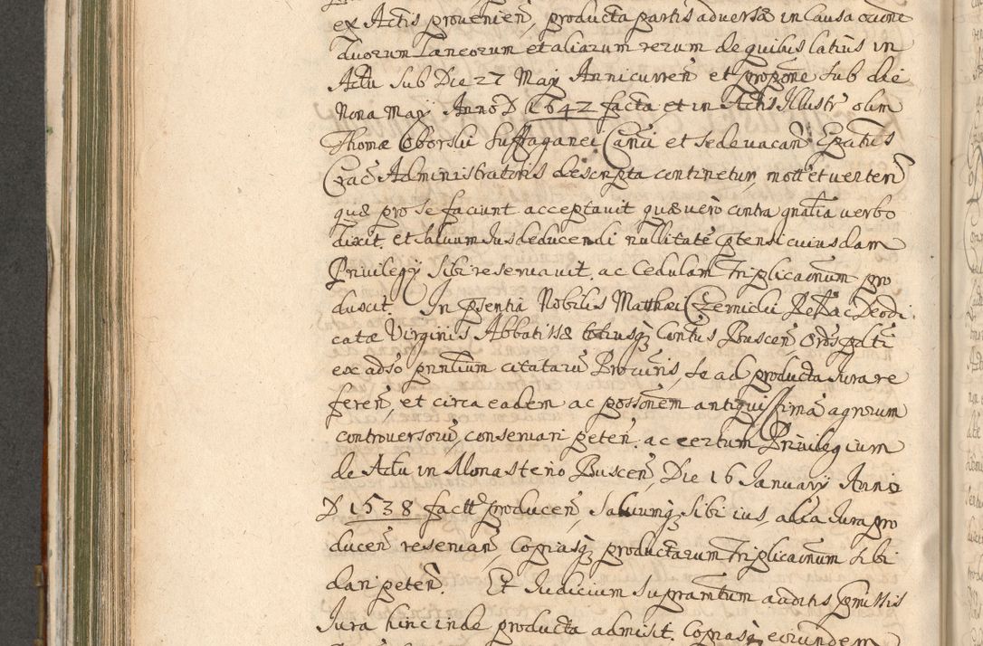 Zdjęcie nr 564 dla obiektu archiwalnego: Acta actorum, decretorum, sententiarum, erectionum, confirmationum, institutionum, resignationum, constitutionum, provisionum, quietationum, submissionum, protestationum, substitutionum R. D. Petri Gembicki, episcopi Cracoviensis, ducis Severiae in a. D. 1650 et 1651 acticatorum. Volumen V