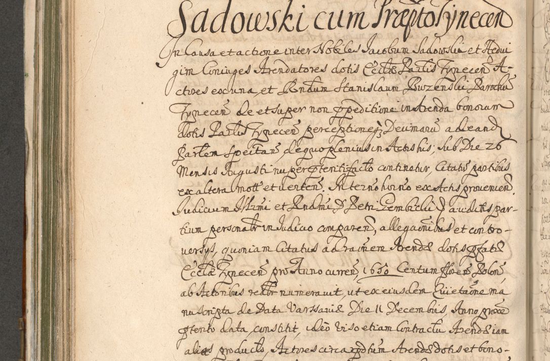 Zdjęcie nr 562 dla obiektu archiwalnego: Acta actorum, decretorum, sententiarum, erectionum, confirmationum, institutionum, resignationum, constitutionum, provisionum, quietationum, submissionum, protestationum, substitutionum R. D. Petri Gembicki, episcopi Cracoviensis, ducis Severiae in a. D. 1650 et 1651 acticatorum. Volumen V