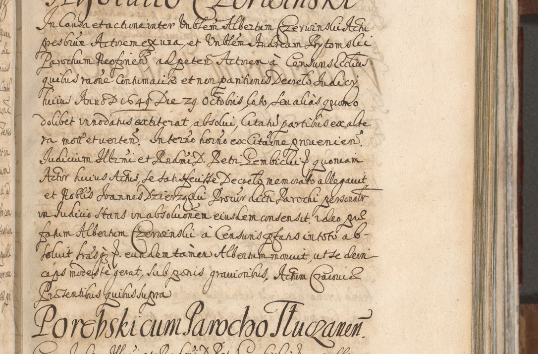 Zdjęcie nr 549 dla obiektu archiwalnego: Acta actorum, decretorum, sententiarum, erectionum, confirmationum, institutionum, resignationum, constitutionum, provisionum, quietationum, submissionum, protestationum, substitutionum R. D. Petri Gembicki, episcopi Cracoviensis, ducis Severiae in a. D. 1650 et 1651 acticatorum. Volumen V