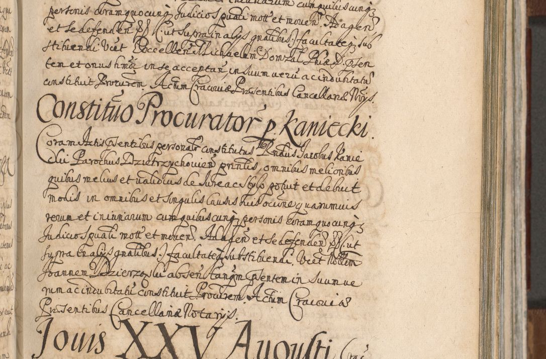 Zdjęcie nr 539 dla obiektu archiwalnego: Acta actorum, decretorum, sententiarum, erectionum, confirmationum, institutionum, resignationum, constitutionum, provisionum, quietationum, submissionum, protestationum, substitutionum R. D. Petri Gembicki, episcopi Cracoviensis, ducis Severiae in a. D. 1650 et 1651 acticatorum. Volumen V