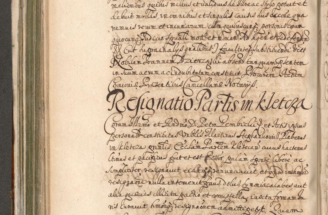 Zdjęcie nr 538 dla obiektu archiwalnego: Acta actorum, decretorum, sententiarum, erectionum, confirmationum, institutionum, resignationum, constitutionum, provisionum, quietationum, submissionum, protestationum, substitutionum R. D. Petri Gembicki, episcopi Cracoviensis, ducis Severiae in a. D. 1650 et 1651 acticatorum. Volumen V