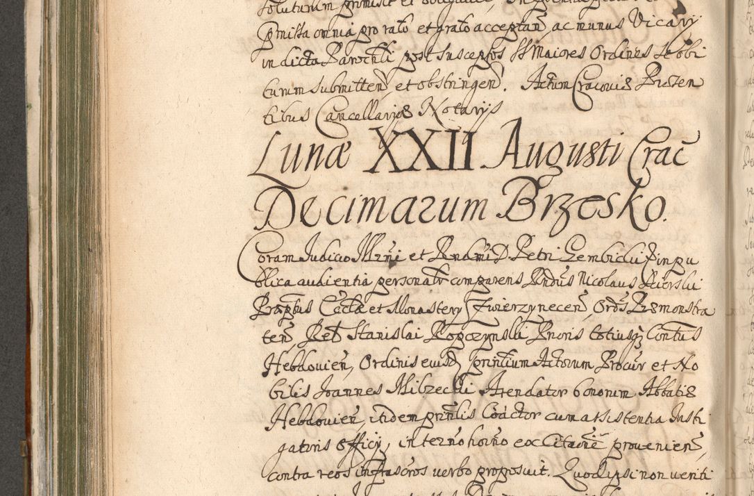 Zdjęcie nr 530 dla obiektu archiwalnego: Acta actorum, decretorum, sententiarum, erectionum, confirmationum, institutionum, resignationum, constitutionum, provisionum, quietationum, submissionum, protestationum, substitutionum R. D. Petri Gembicki, episcopi Cracoviensis, ducis Severiae in a. D. 1650 et 1651 acticatorum. Volumen V