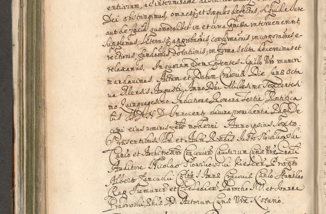 Zdjęcie nr 526 dla obiektu archiwalnego: Acta actorum, decretorum, sententiarum, erectionum, confirmationum, institutionum, resignationum, constitutionum, provisionum, quietationum, submissionum, protestationum, substitutionum R. D. Petri Gembicki, episcopi Cracoviensis, ducis Severiae in a. D. 1650 et 1651 acticatorum. Volumen V