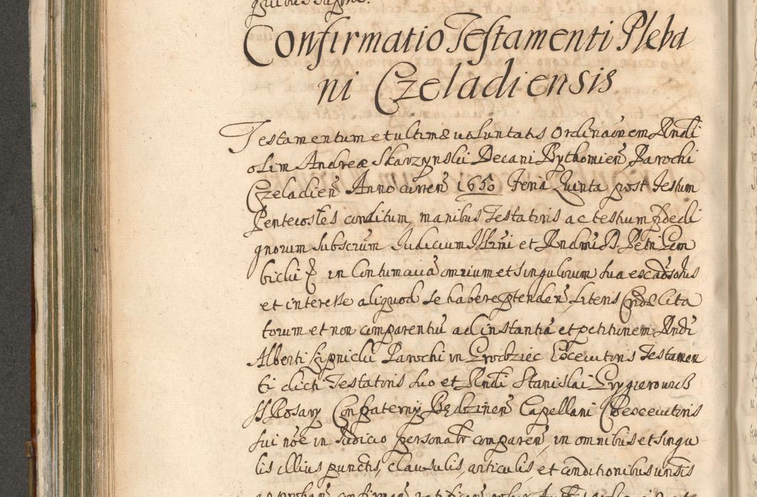 Zdjęcie nr 508 dla obiektu archiwalnego: Acta actorum, decretorum, sententiarum, erectionum, confirmationum, institutionum, resignationum, constitutionum, provisionum, quietationum, submissionum, protestationum, substitutionum R. D. Petri Gembicki, episcopi Cracoviensis, ducis Severiae in a. D. 1650 et 1651 acticatorum. Volumen V