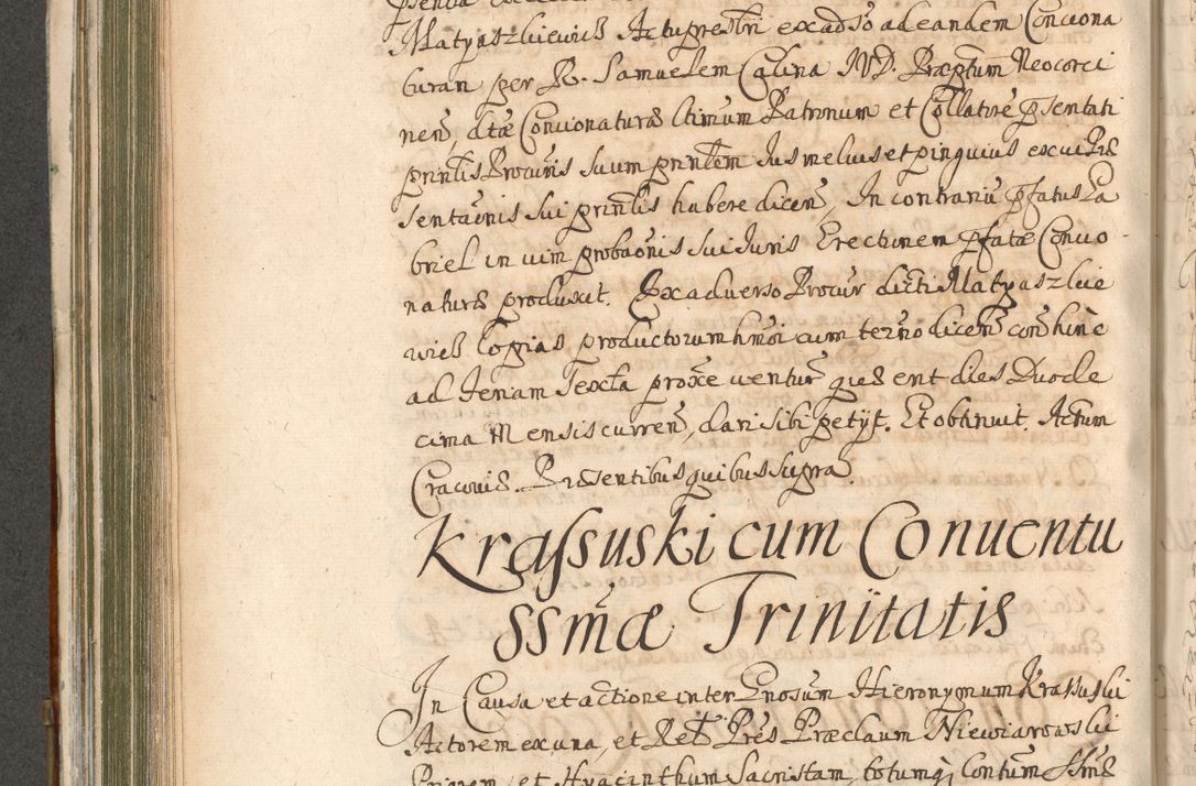 Zdjęcie nr 506 dla obiektu archiwalnego: Acta actorum, decretorum, sententiarum, erectionum, confirmationum, institutionum, resignationum, constitutionum, provisionum, quietationum, submissionum, protestationum, substitutionum R. D. Petri Gembicki, episcopi Cracoviensis, ducis Severiae in a. D. 1650 et 1651 acticatorum. Volumen V