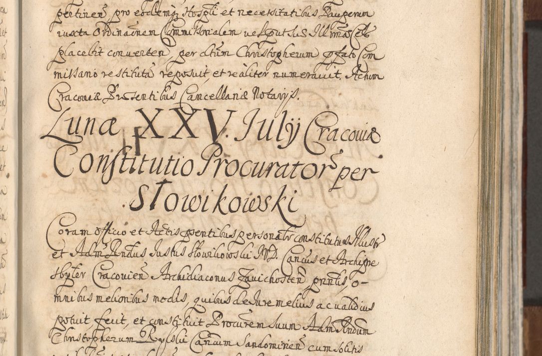 Zdjęcie nr 495 dla obiektu archiwalnego: Acta actorum, decretorum, sententiarum, erectionum, confirmationum, institutionum, resignationum, constitutionum, provisionum, quietationum, submissionum, protestationum, substitutionum R. D. Petri Gembicki, episcopi Cracoviensis, ducis Severiae in a. D. 1650 et 1651 acticatorum. Volumen V