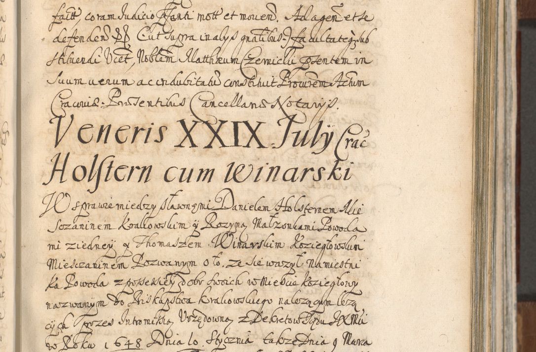 Zdjęcie nr 497 dla obiektu archiwalnego: Acta actorum, decretorum, sententiarum, erectionum, confirmationum, institutionum, resignationum, constitutionum, provisionum, quietationum, submissionum, protestationum, substitutionum R. D. Petri Gembicki, episcopi Cracoviensis, ducis Severiae in a. D. 1650 et 1651 acticatorum. Volumen V