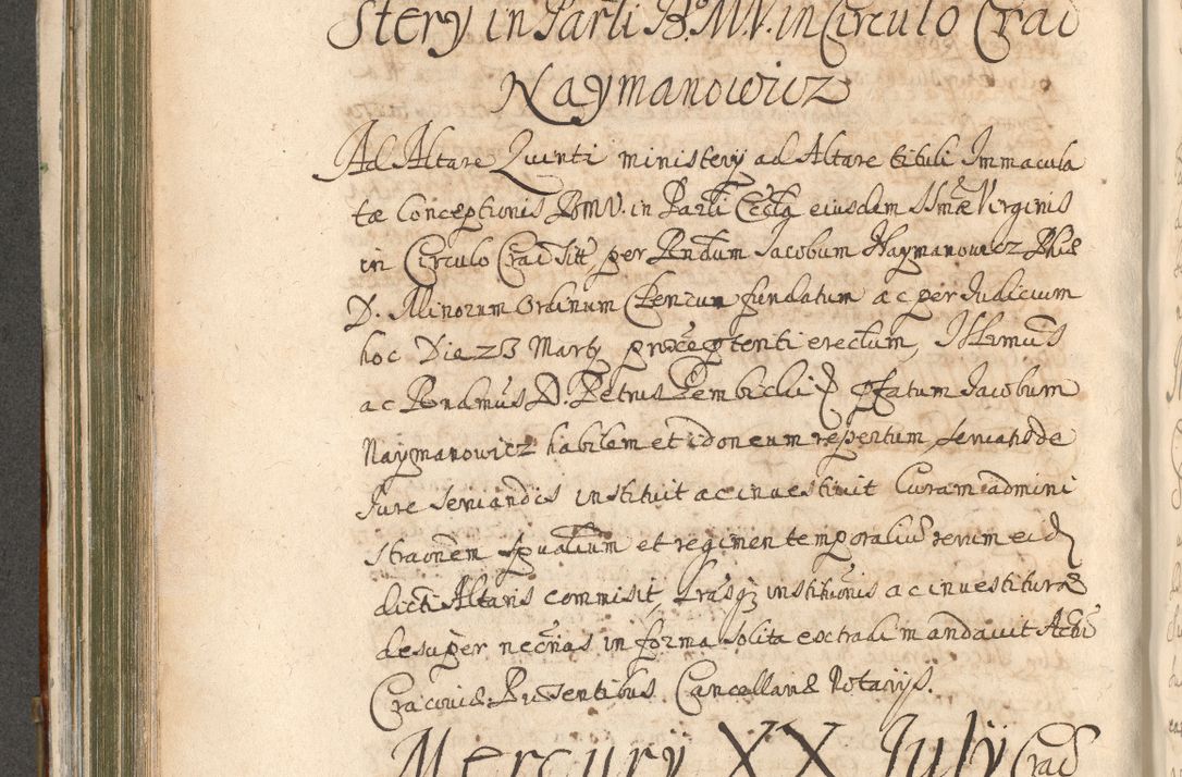 Zdjęcie nr 492 dla obiektu archiwalnego: Acta actorum, decretorum, sententiarum, erectionum, confirmationum, institutionum, resignationum, constitutionum, provisionum, quietationum, submissionum, protestationum, substitutionum R. D. Petri Gembicki, episcopi Cracoviensis, ducis Severiae in a. D. 1650 et 1651 acticatorum. Volumen V