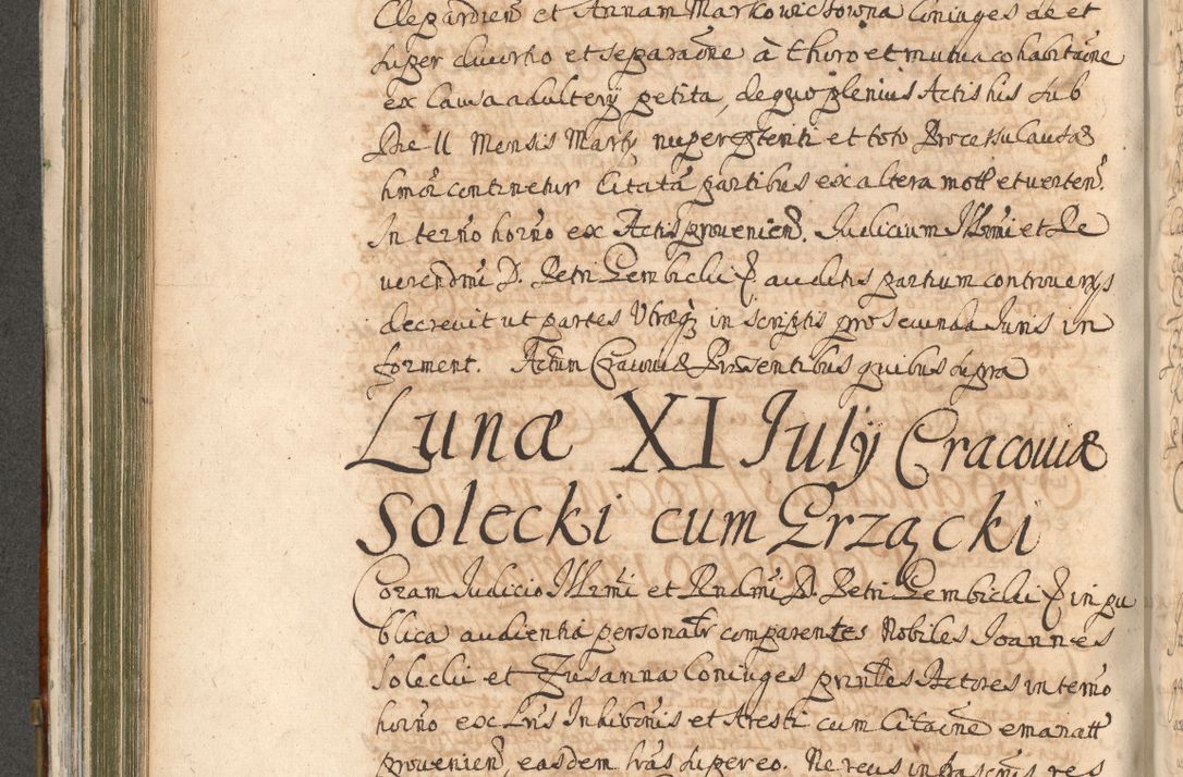 Zdjęcie nr 464 dla obiektu archiwalnego: Acta actorum, decretorum, sententiarum, erectionum, confirmationum, institutionum, resignationum, constitutionum, provisionum, quietationum, submissionum, protestationum, substitutionum R. D. Petri Gembicki, episcopi Cracoviensis, ducis Severiae in a. D. 1650 et 1651 acticatorum. Volumen V